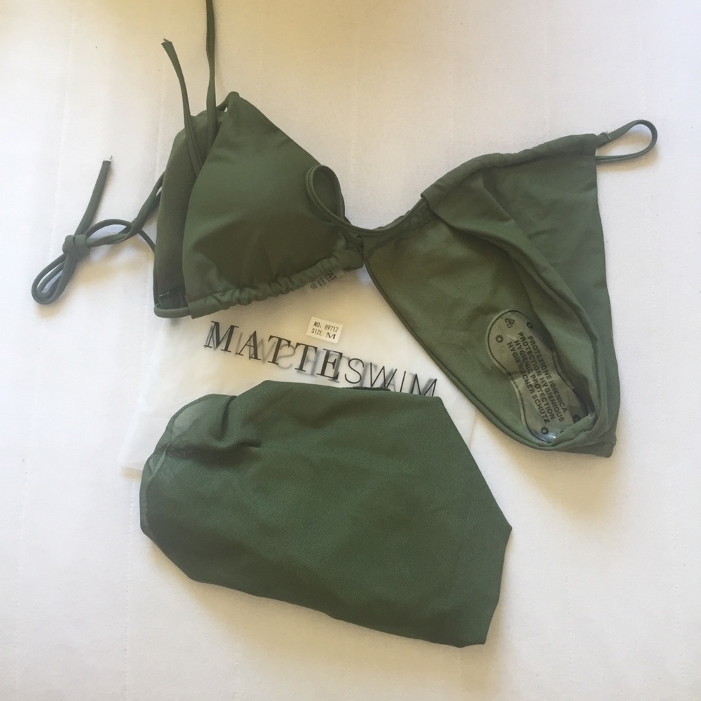 MATTE SWIM COLLECTION Olive 3-Piece Swimsuit set
